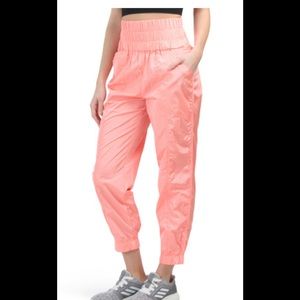Free People Coral Track Pants